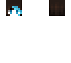 female hb - short brown w/ blue bangs