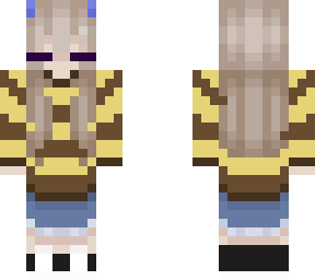 bee sweater demon girl blonde with shorts