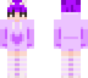 femboy lilac / purple thigh highs and hair