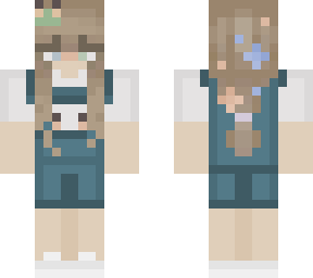 cute fairy girl green dungerees! my skin for summer