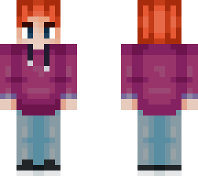 ginger wt purple hoodie