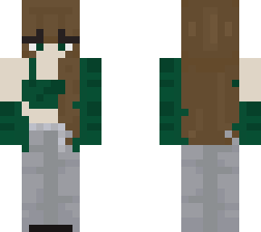 green hoodie girl