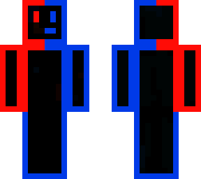 neon man (red and dark blue)