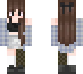 ~-~brown hair girl with a blue jacket~-~