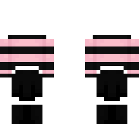 ob - goth black & pink stripe top w/ skirt