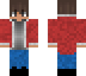 Minecraft Ragged Jacket Skin red jacket | Minecraft Skins