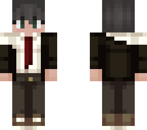 suit (red tie)