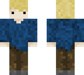 blond guy blue shirt