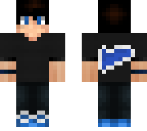 blue black haired boy