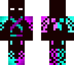 purple and aqua