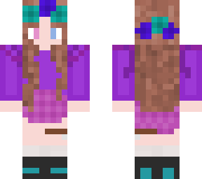 casual purple flower girl