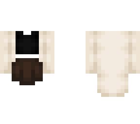 ob - light coat w/ black top & brown skirt