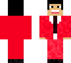 red suited man