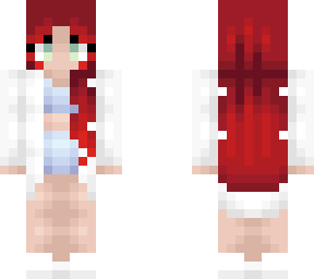 spring redhead in tanktop & coat