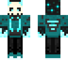 cool blue skull skin