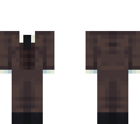 brown suit
