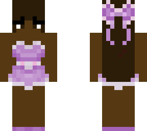 cute girl with purple dress