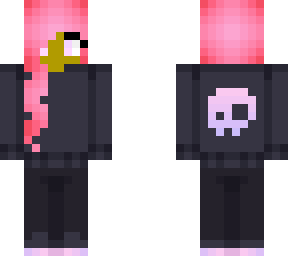 female - luminous outfit - neon skull