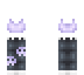 ob - short purple crop w/ skull gray jeans