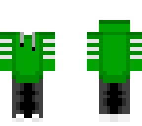 green hoodie with black pants