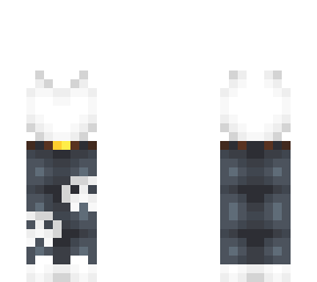 ob - white tanktop w/ belt & skull jeans