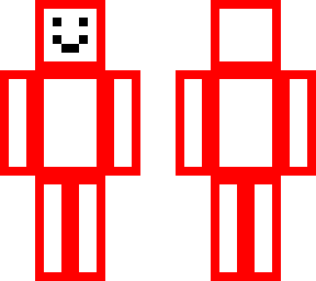 red x white