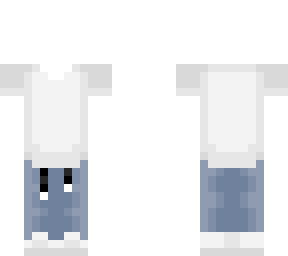 white shirt blue pants