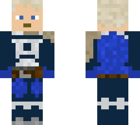 blue mandalorian without helmet
