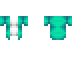 ob - warped fungi teal coat w/ white tshirt