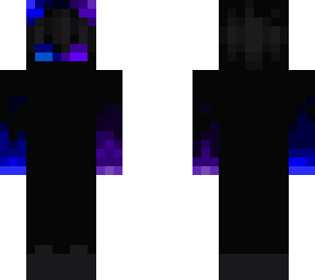 blue/purple and black demon boy