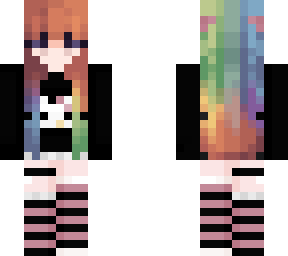 cute rainbow gamer girl