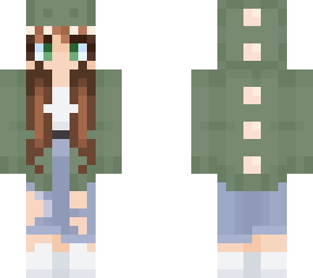 green hoodie girl