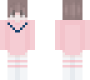 pink femboy with blue chain :3