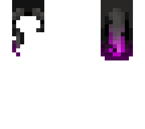 half-up ombre ponytail hb black to purple