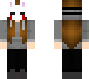 mystery girl with bunny mask