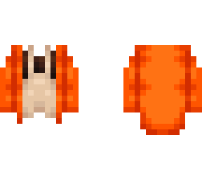 ob - warped orange fungi coat w/ overalls