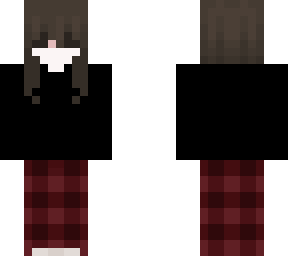 black x red plaid