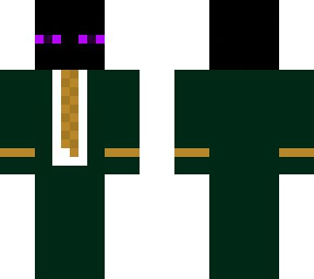 enderman in a suit - green/gold revision 1