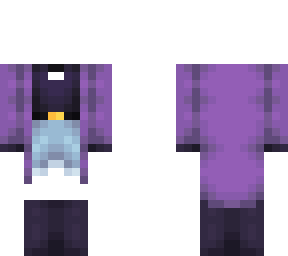 ob - purple coat & top w/ shorts & stockings