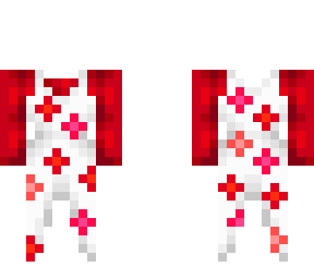 ob - white flower dress w/ red sleeves