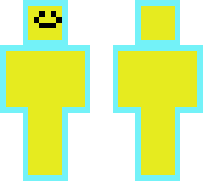 yellow guy with cyan edges