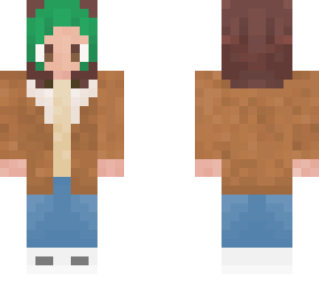 brown hair green hair