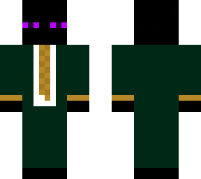 enderman in a suit - green/gold revision 2