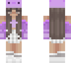 purple axolotl girl