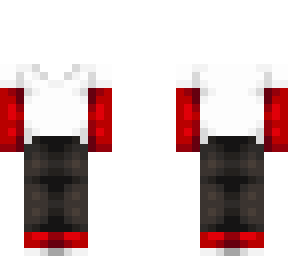 ob - white shirt & red sleeves w/ pants