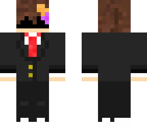 suit and blindfold
