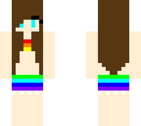 rainbow swim skirt (pool party)