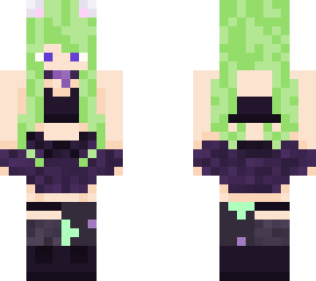cennah vtuber green hair without jacket idea