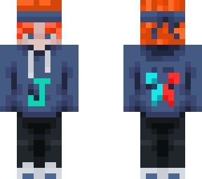 ginger wearing creeper hoodie with headphones