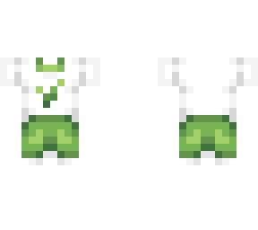 ob - white plant tshirt w/ green shorts